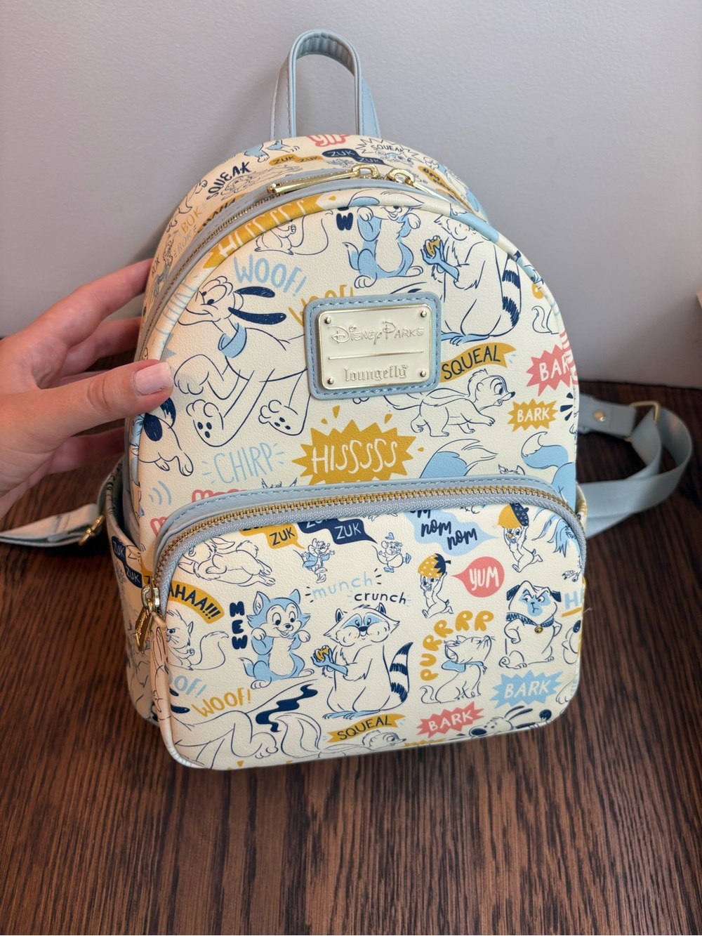 Loungefly Disney Critters Backpack in Cream with Blue and Yellow